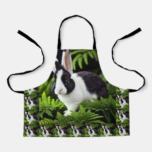 Mischief The Black And White Bunny, Kids Apron