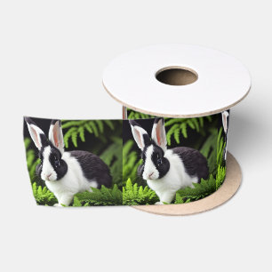 Mischief The Black And White Bunny, Satin Ribbon