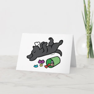 Mischievous Black Labrador Side Eye Card