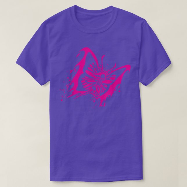 Mischievous Butterfly Skeleton Graphic  T-Shirt (Design Front)