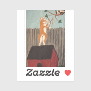 Mischievous Corgi Sticker