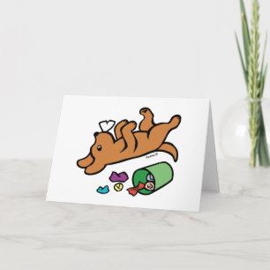 Mischievous Fox Red Labrador Side Eye Card