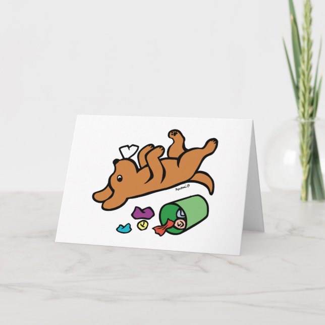 Mischievous Fox Red Labrador Side Eye Card (Front)