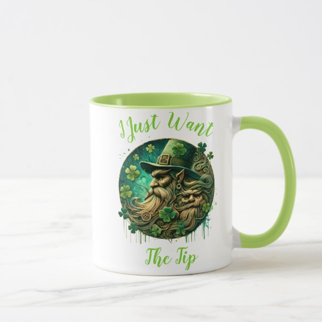 Mischievous Leprechaun Savouring A Pint Mug (Right)