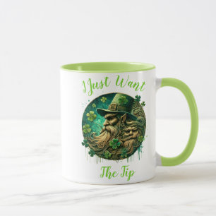 Mischievous Leprechaun Savouring A Pint Mug