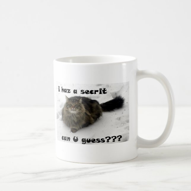 Mischievous Maine Coon in the snow Coffee Mug (Right)