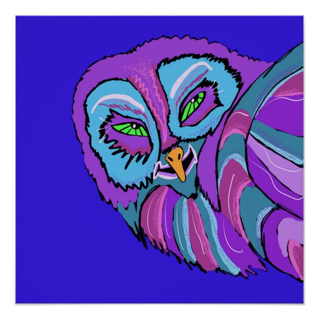 Mischievous Owl Poster (Front)