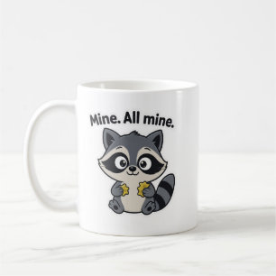 Mischievous Raccoon Meme Cartoon Mug