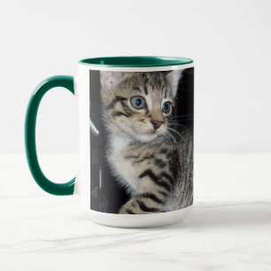 Mischievous Tabby Kitten,  Mug