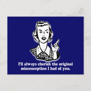 Misconception - Sarcastic Humour Postcard