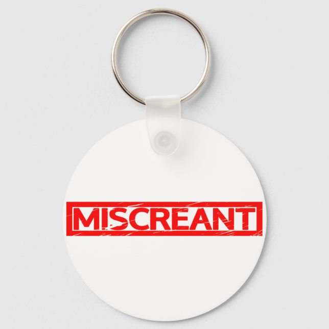 Miscreant Stamp Keychain (Front)