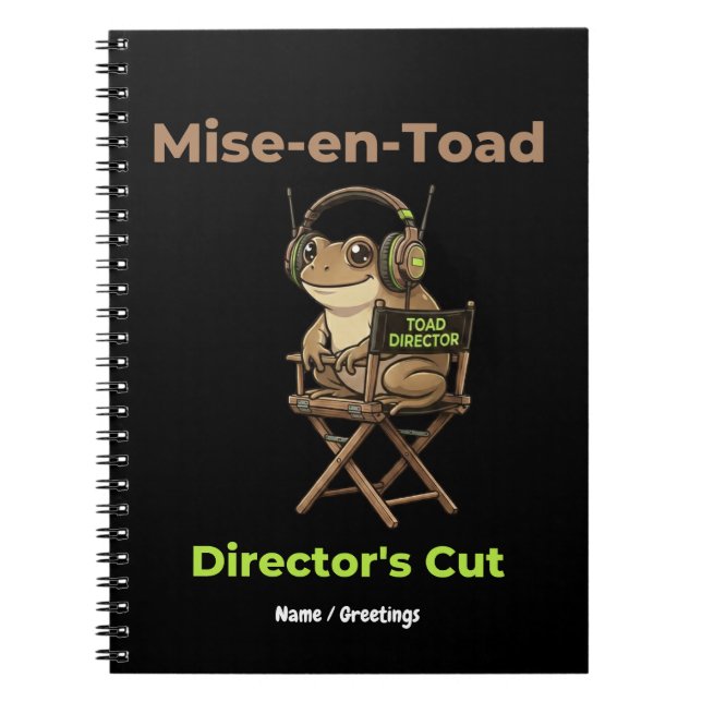 Mise-en-Toad Director’s Cut Cinema Pun Toad Art Notebook (Front)