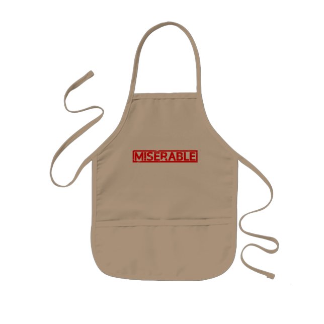 Miserable Stamp Kids Apron (Front)