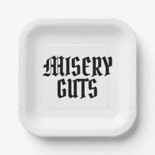 Misery Guts Paper Plate
