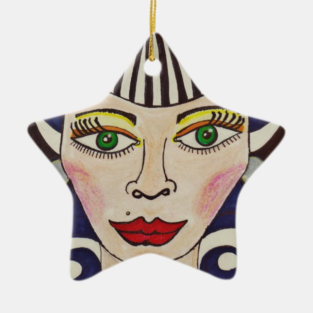 "Misfit Doll" Ceramic Ornament (Front)