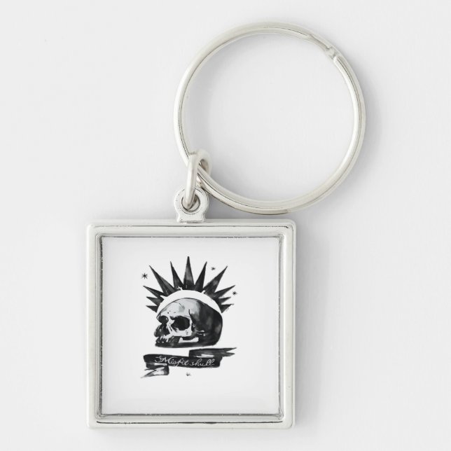 Misfit Skull Creative Character Art Style  Keychain (Front)