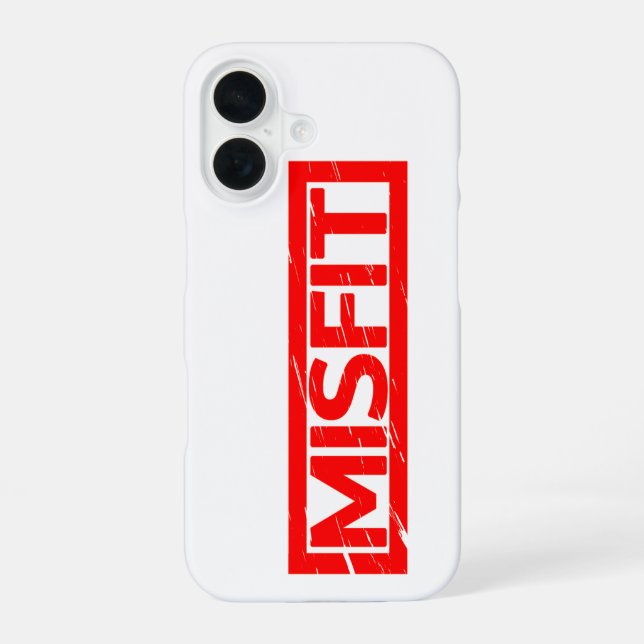Misfit Stamp iPhone 16 Case (Back)