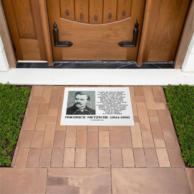 Misfortune Favourable Conditions Growth Nietzsche Doormat (Outdoor)