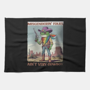 Misgendering Folks Ain't Very Cowboy png Kitchen Towel