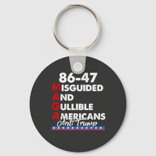 Misguided And Gullible Americans 86-47 Keychain
