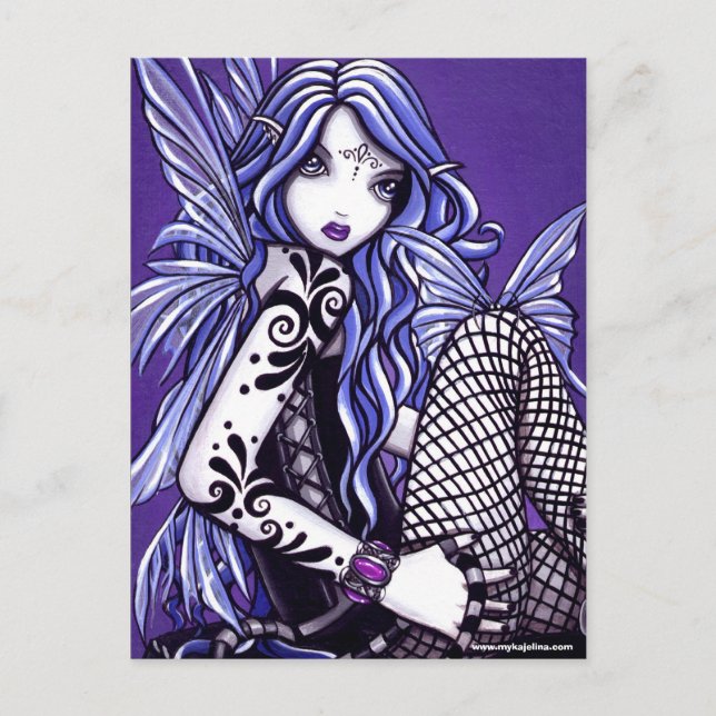 Misha Tattooed Butterfly Faery Fantasy Postcard (Front)