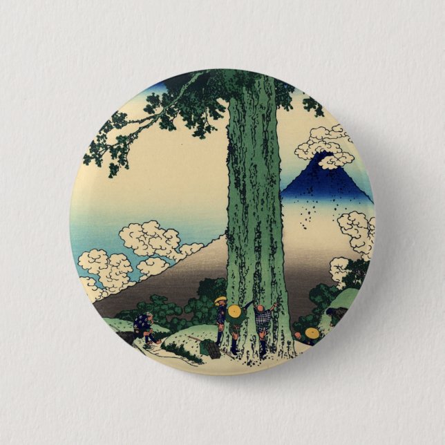 Mishima Pass in Kai Province 2 Inch Round Button (Front)
