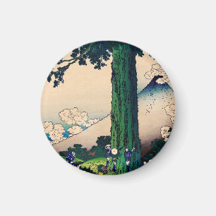 Mishima Pass in Kai Province by Katsushika Hokusai Magnet