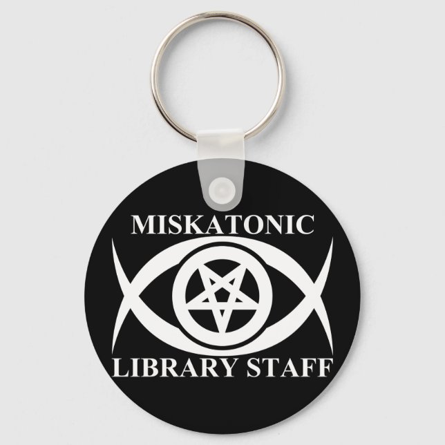 MISKATONIC LIBRARY STAFF KEYCHAIN (Front)