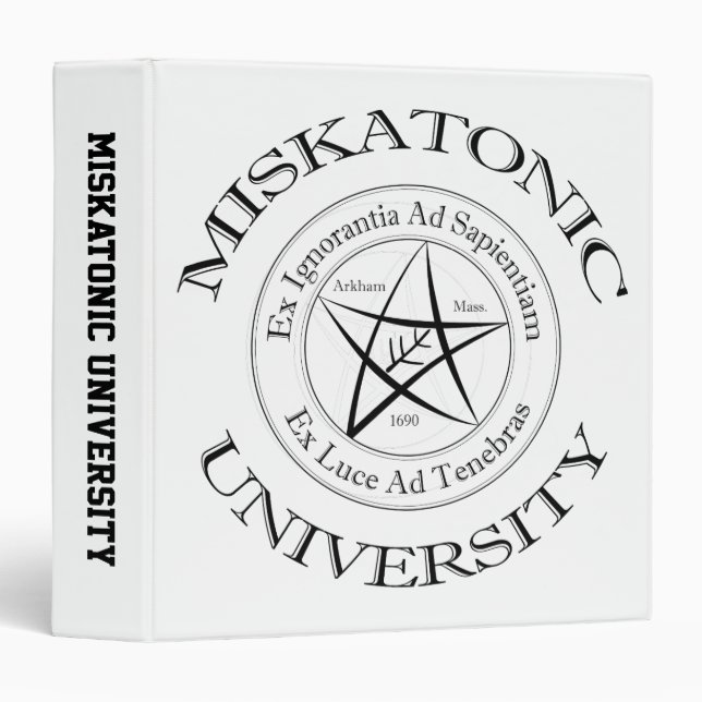 Miskatonic University 1.5" Binder (Front/Spine)