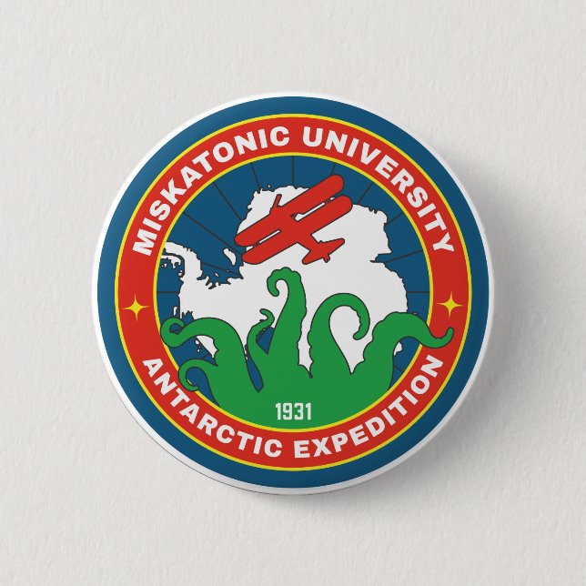 Miskatonic University Antarctic Expedition 2 Inch Round Button (Front)