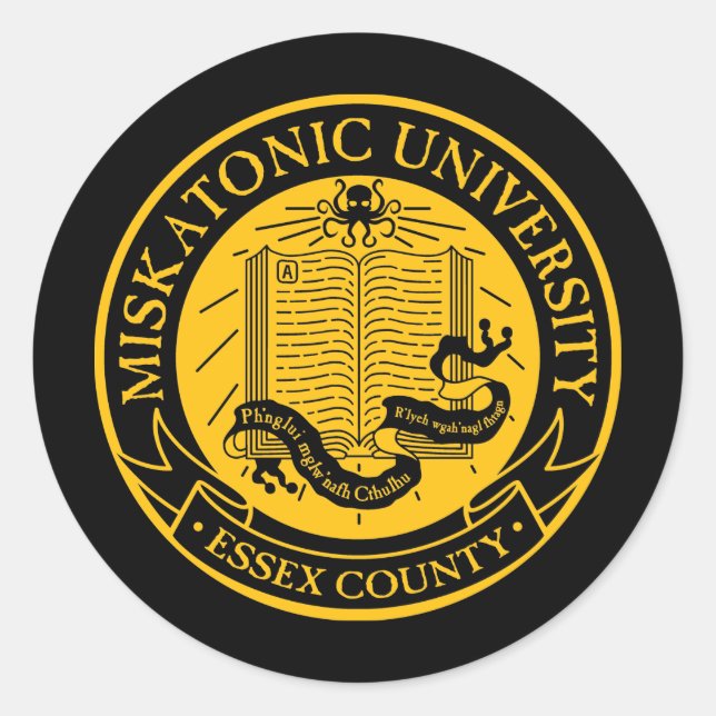 Miskatonic University Classic Round Sticker (Front)