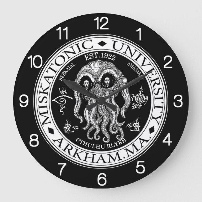 Miskatonic University CTHULHU HP LOVECRAFT CLOCK (Front)