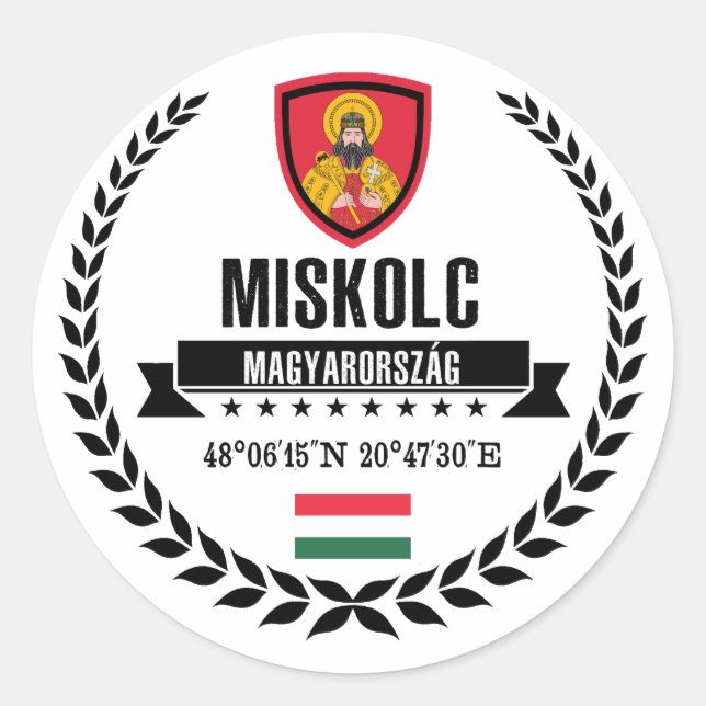 Miskolc Classic Round Sticker (Front)