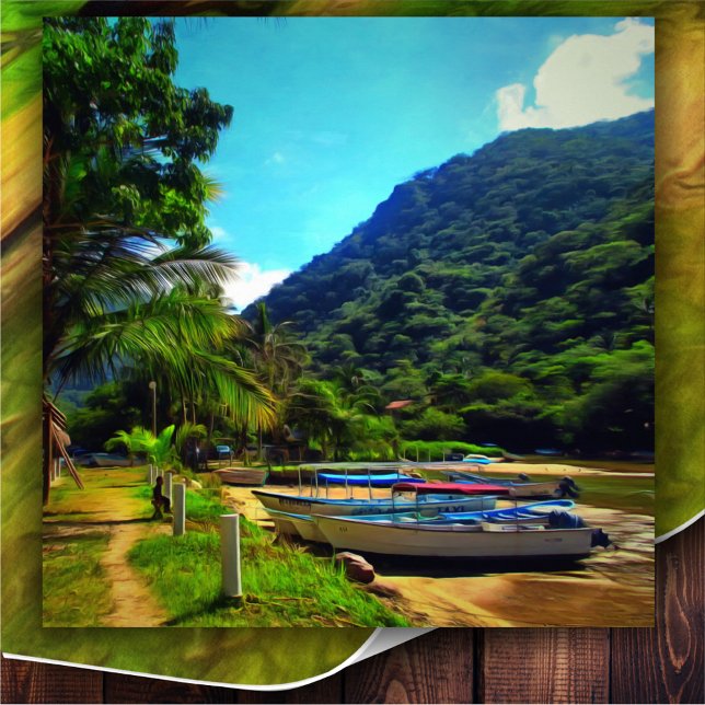 Mismaloya Boats on The River 0350 Art Print (Creator Uploaded)