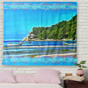 Mismaloya Fishing Boats 0346 Tapestry