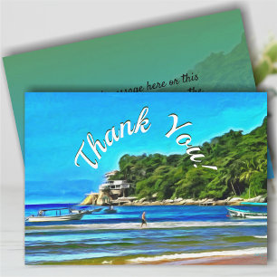 Mismaloya Fishing Boats Thank You 0346  Card