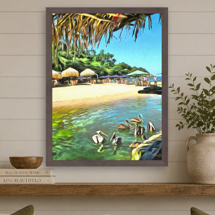 Mismaloya Mexico River Meets Ocean 0330 Art Print