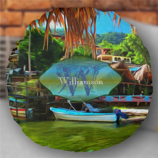 Mismaloya River 0331 Round Pillow (Creator Uploaded)