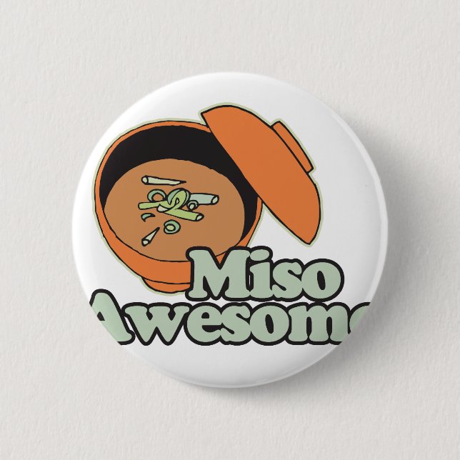 Miso Awesome 2 Inch Round Button (Front)