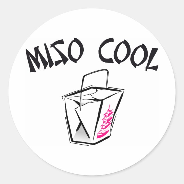 Miso Cool Classic Round Sticker (Front)