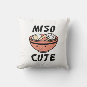 Miso Cute Throw Pillow