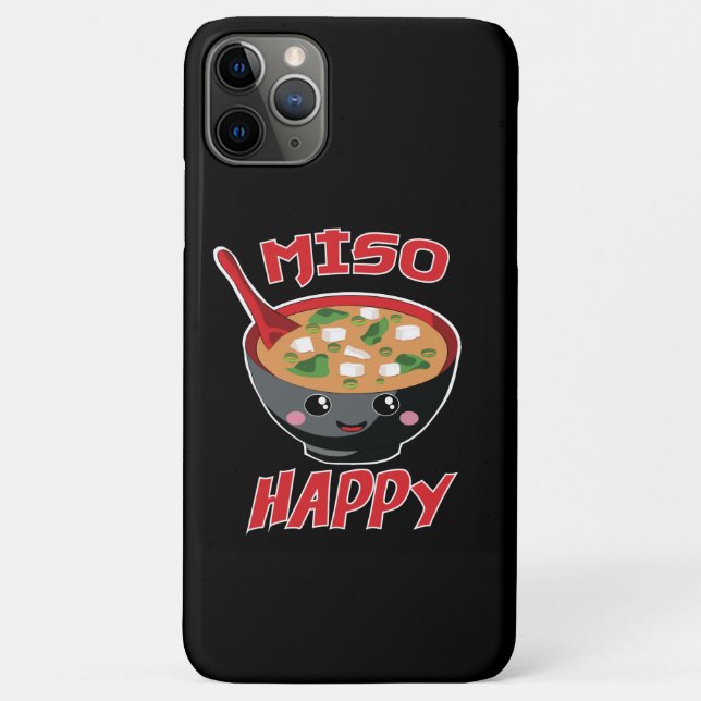 Miso Happy Funny Food Kawaii Case-Mate iPhone Case (Back)