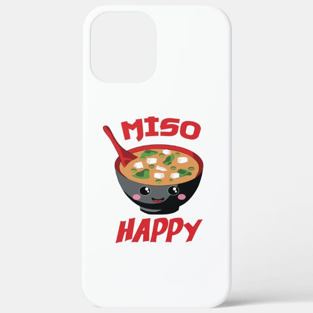 Miso Happy Funny Food Kawaii Case-Mate iPhone Case (Back)