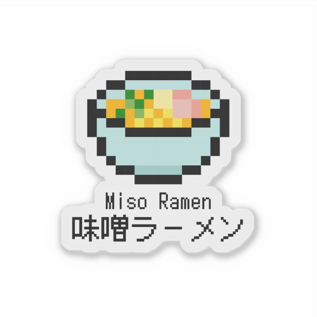 Miso Ramen Retro Pixel Art (Front)