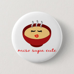 Miso Supa Cute Ladies / Girls Product Design 2 Inch Round Button