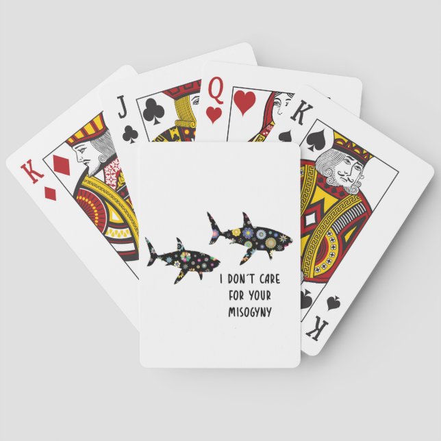 Misogyny Shark Playing Cards (Back)