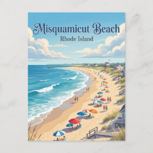 Misquamicut Beach Rhode Island Postcard