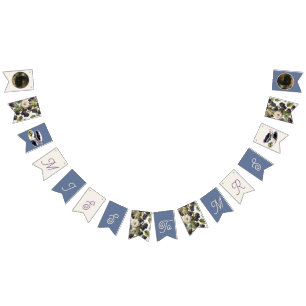 Miss 2 Mrs. Bridal Shower Blackberry Bridal Shower Bunting Flags