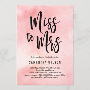 Miss à Mme Bridal Shower Invitation