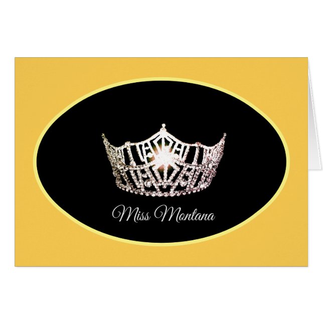 Miss America Argent Couronne Carte Jaune (Devant Horizontal)